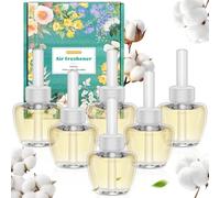 SCENTORINI Plug In Air Fresheners Refills, Suitable for Air Wick & Glade, Cotton Fragrance, Plug In Electrical Air Freshener Refills, 6 Packs