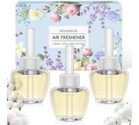 SCENTORINI Plug In Air Fresheners Refills, Suitable for Air Wick & Glade, Cotton Fragrance, Plug In Electrical Air Freshener Refills, 3 Packs