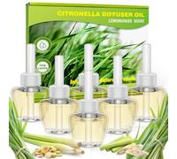 SCENTORINI Plug In Air Fresheners Refills, Suitable for Air Wick & Glade, Plug In Electrical Air Freshener Refills, Citronella Fragrance, Total 114ml, 6 Pack
