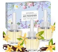 SCENTORINI Plug In Air Fresheners Refills, Suitable for Air Wick & Glade, Vanilla Fragrance, Plug In Electrical Air Freshener Refills, 3 Packs