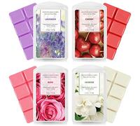 SCENTORINI Scented Wax Melts 4 Pack, Floral Fragrance for Wax Warmer | 4 Pack Wax Melts with Lavender, Cherry, Rose and Jasmine Inspired Floral Scents for Home Fragrance