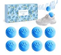 SCENTORINI Shoe Deodorizer Balls 8 Pack, Long-Lasting Odor Eliminator with Twist to Activate Freshness, Linen Scent Shoe Freshener Balls for Sneakers, Trainers, Boots, Lockers, Gym Bags Closets Travel
