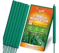 SCENTORINI Thick Citronella Incense Sticks 12 Pack 90 Min Burn Outdoor