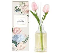 SCENTORINI Tulip Reed Diffuser 200ml Home Fragrance 6 Reed Sticks | Adjustable Fragrance Intensity for Living Rooms, Bedrooms, Bathrooms and Offices with Elegant Home Scent Experience