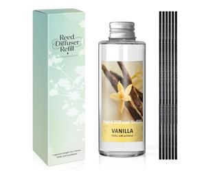 SCENTORINI Vanilla Reed Diffuser Refill Oil 200ml - Warm Sweet Scent Refill for Reed Diffusers - Cozy Home Aroma for Living Room, Entryway, Bedroom & Relaxing Moments