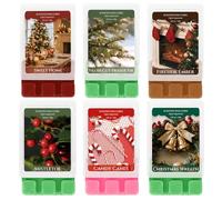 SCENTORINI Wax Melt Gift Set with 6 Scents Soy Wax Cubes in Red Box Ideal for Home Fragrance Lovers, Sweet Home, Mistletoe, Candy Canes, Freshly Cut Fraser Fir, Fireside Embers