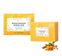 Scentric Glow Soap, Lemon Turmeric Kojic Acid Soap, Turmeric Soap for Dark Spots, Melanin Turmeric Soap for Face and Body, Moisturizing Deep Cleansing for Women & Men, Turmeric Lemon Soap (1pcs)