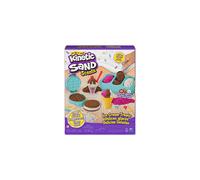 Scents, Ice Cream Treats Playset with 3 Colours of All-Natural Scented Sand and 6 Serving Tools, Sensory Toy and Gift for Kids Aged 3 and up