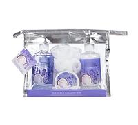 Scents of Collinwood - 4 Piece Women’s Classic and Elegant Lavender Coconut Scent Bath Set - Includes Shower Gel, Shampoo, Body Butter and a Bath Puff,Purple