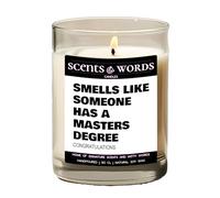 Scents&Words Candle, Gift for MSC Graduation, Smells like masters degree congratulations, Luxury Scented Candle, Gifts for women and men - snw0300 (Egyptian Amber)