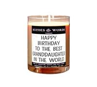 Scents&Words Candle, Gifts or Presents for Granddaughters, Happy Birthday to The Best Granddaughter, Scented Candles - snw1135 (Rosewood & Velvet)
