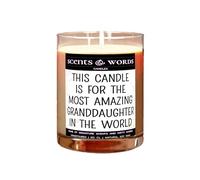 Scents&Words Candle, Gifts or Presents for Granddaughters, Most Amazing Granddaughter in The World, Scented Candles - snw1336 (Egyptian Amber)