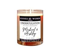Scents&Words Engagement Candle, Congratulations on Your Engagement, Personalised or Customised Scented Candles - snw2302 (Fresh Vanilla)
