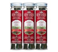 Scentsicles Christmas Berry Scented Ornaments with Hooks - 3 Bottles (18 Sticks Total)
