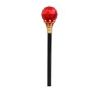 Scepter Wand Royal King Queen Costume Accessory Medieval Princess Cosplay | Crafted from durable smooth plastic with gold embossed head and simulated gemstones for safe role play events. One Size D