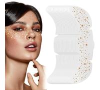 Scettar 18 Pieces Freckles Tattoo, Silver Glitter Freckles Face Tattoo, Waterproof and Naturally Easy to Apply, Suitable for Daily Makeup, Festival Makeup, Carnival Accessories (gold)