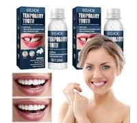 Scettar 2Pcs Temporary Tooth Filling Kit - 2×30ml Oral-Friendly Resin Granules, Natural Moldable False Teeth - Ideal for Missing/Broken Teeth, DIY Dental Repair & Emergency Use