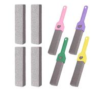 Scettar 8 Pcs Pumice Stone for Toilet,Replaceable Pumice Stone for Cleaning with 4 Extra Long Handle,Toilet Pumice Cleaning Stone,Toilet Cleaning Stone for Toilet,Sink,Swimming Pool,Household Cleaning