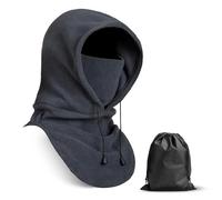 Scettar Balaclava Snoods for Men Ski Mask Multipurpose Use Unisex Detachable Hood Thermal Breathable Face Cover Windproof Neck Warmer for Winter Outdoor Sports (Grey)