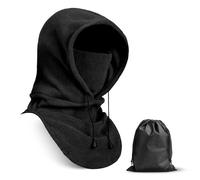 Scettar Balaclava Snoods for Men Ski Mask Multipurpose Use Unisex Detachable Hood Thermal Breathable Face Cover Windproof Neck Warmer for Winter Outdoor Sports (Black)