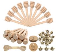Scettar Honey Dipper Gift Set with Tags, Bee Charms & Twine, 20 Pack