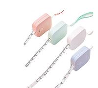 Scettar PH0007 4 Pack Soft Tape Measure, 4 Colors,60 inch,1.5m, Push Button Measuring Tape, Body Measuring Soft Tape Retractable Inch Tape for Sewing Double-Sided Tailor Cloth Ruler