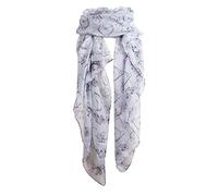 SCF133-Grey Cute Bicycle Print Scarf
