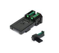 SCG Glow Fiber Front & Rear Sight for Tokyo Marui, KJ Works Hi-Capa 5.1 Airsoft GBB (Black)
