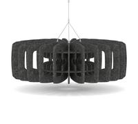 Sch! Acoustic Ceiling Baffles - Shade - Type C - 900mm Wide x 300mm High - Graphite Charcoal