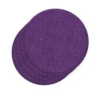 Sch! Acoustic Wall Tile - Set of 4 - Bevelled Edge - Circle - Plum Purple