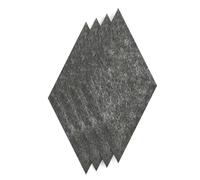 Sch! Acoustic Wall Tile - Set of 4 - Bevelled Edge - Diamond - Graphite Charcoal