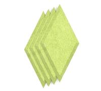 Sch! Acoustic Wall Tile - Set of 4 - Bevelled Edge - Diamond - Lime Green