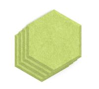 Sch! Acoustic Wall Tile - Set of 4 - Bevelled Edge - Hexagon - Lime Green