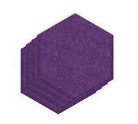 Sch! Acoustic Wall Tile - Set of 4 - Bevelled Edge - Hexagon - Plum Purple