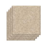 Sch! Acoustic Wall Tile - Set of 4 - Bevelled Edge - Square - Oatmeal Beige