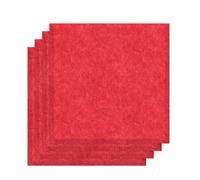 Sch! Acoustic Wall Tile - Set of 4 - Bevelled Edge - Square - Poppy Red