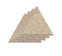 Sch! Acoustic Wall Tile - Set of 4 - Bevelled Edge - Triangle - Oatmeal Beige