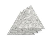 Sch! Acoustic Wall Tile - Set of 4 - Bevelled Edge - Triangle - Pebble Light Grey