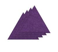 Sch! Acoustic Wall Tile - Set of 4 - Bevelled Edge - Triangle - Plum Purple