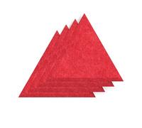 Sch! Acoustic Wall Tile - Set of 4 - Bevelled Edge - Triangle - Poppy Red