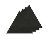 Sch! Acoustic Wall Tile - Set of 4 - Bevelled Edge - Triangle - Raven Black