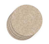 Sch! Acoustic Wall Tile - Set of 4 - Square Edge - Circle - Oatmeal Beige