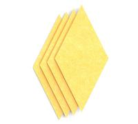 Sch! Acoustic Wall Tile - Set of 4 - Square Edge - Diamond - Buttercup Yellow