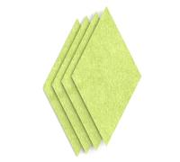 Sch! Acoustic Wall Tile - Set of 4 - Square Edge - Diamond - Lime Green