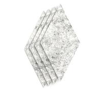 Sch! Acoustic Wall Tile - Set of 4 - Square Edge - Diamond - Pebble Light Grey