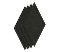 Sch! Acoustic Wall Tile - Set of 4 - Square Edge - Diamond - Raven Black