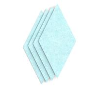 Sch! Acoustic Wall Tile - Set of 4 - Square Edge - Diamond - Sky Light Blue