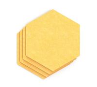 Sch! Acoustic Wall Tile - Set of 4 - Square Edge - Hexagon - Buttercup Yellow