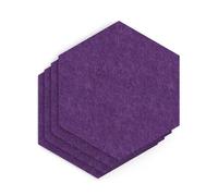 Sch! Acoustic Wall Tile - Set of 4 - Square Edge - Hexagon - Plum Purple