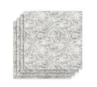 Sch! Acoustic Wall Tile - Set of 4 - Square Edge - Square - Pebble Light Grey